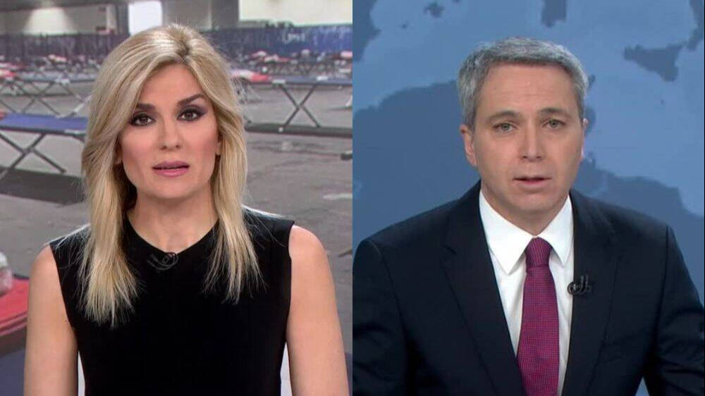 Sandra Golpe y Vicente Vallés en Antena 3