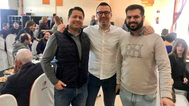 Vicente Mompó, en el centro, con Javier Montero y Modesto Martínez, ambos tendrán un papel relevante en la nueva dirección provincial del PP de Valencia.