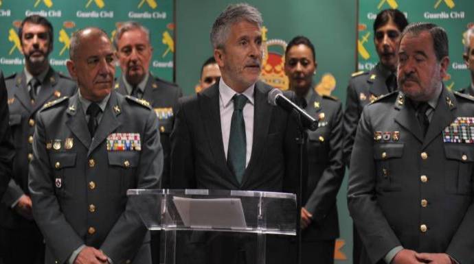 Marlaska, y a su izquierda el general Pablo Salas, nuevo DAO de la Guardia Civil.