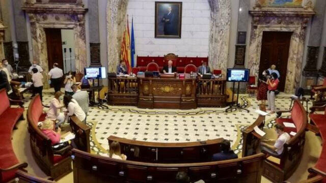 Imagen del pleno del Ayuntamiento de Valencia, celebrado este jueves