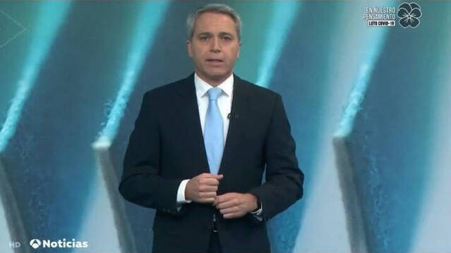 El presentador de Antena 3 Noticias, Vicente Vallés.