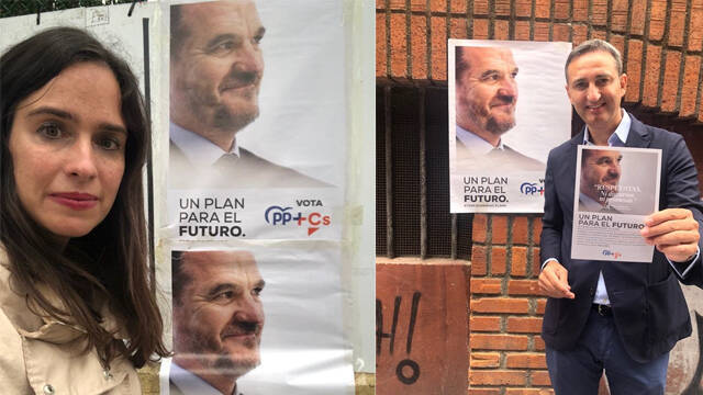 Belén Hoyo y César Sánchez en la campaña vasca