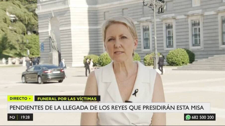 Inmaculada Galván presentando "Madrid Directo" en Telemadrid