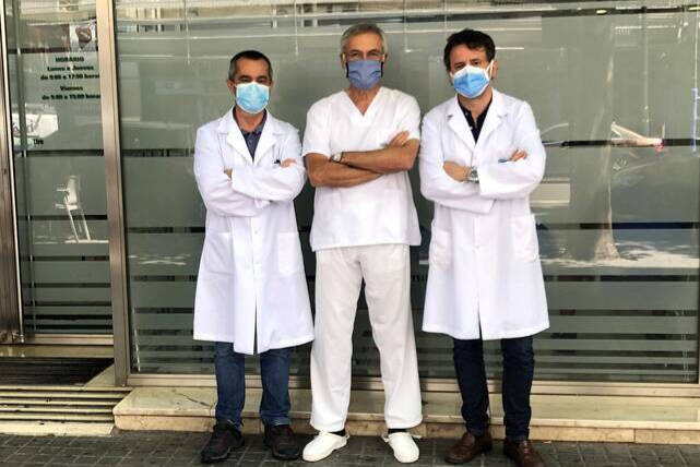 Los doctors Nagore, Guillen y Sanmartín