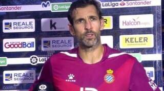 Pobre Espanyol y pobre Diego López… El descuido de LaLiga durante su entrevista a pie de campo