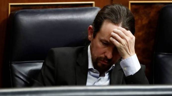 Pablo Iglesias, en una sesión en el Congreso.