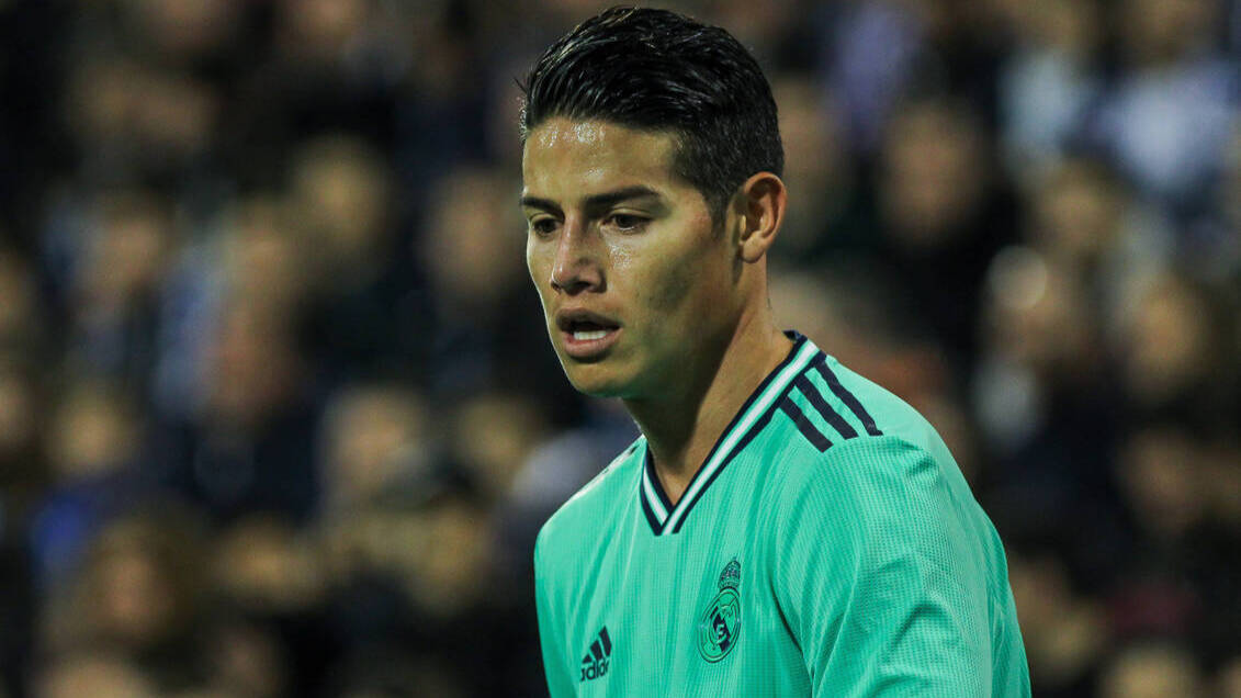 James Rodríguez, en uno de los pocos encuentros que ha disputado esta temporada con el Real Madrid. 