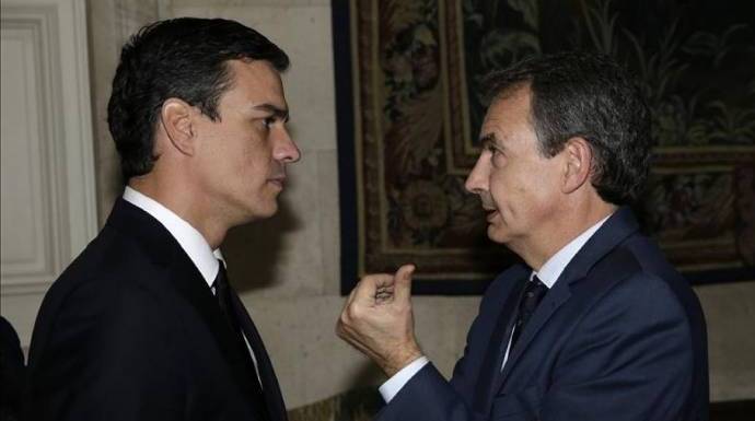 Sánchez y Zapatero, en un acto en el que coincidieron.