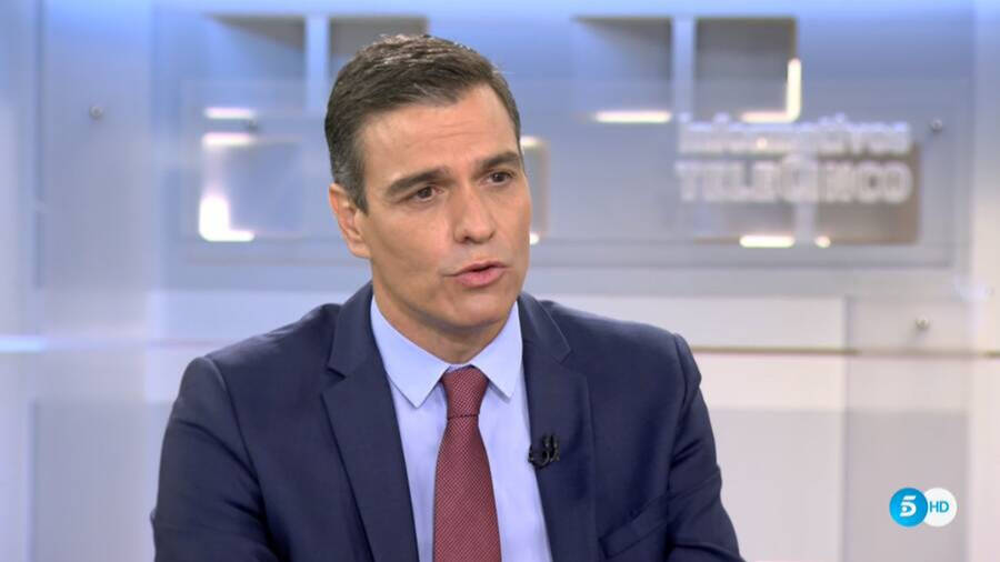 Pedro Sánchez en Informativos Telecinco