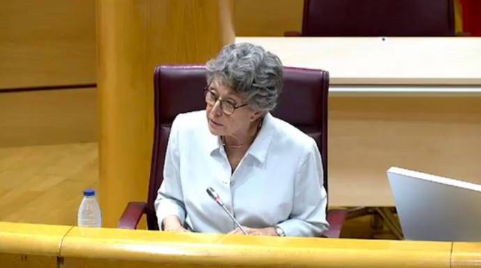 Rosa María Mateo, este jueves en el Senado.