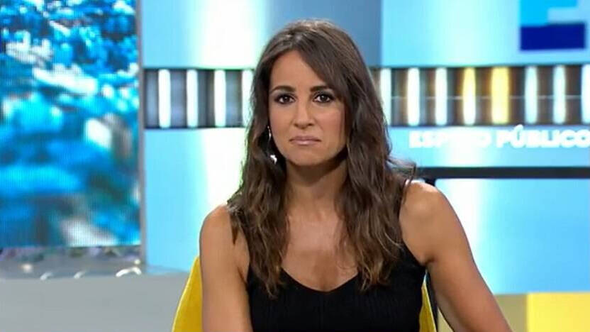 Lorena García presentando "Espejo Público" en Antena 3
