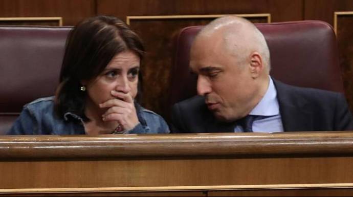 Lastra y Simancas, la cúpula del PSOE en el Congreso de los Diputados.