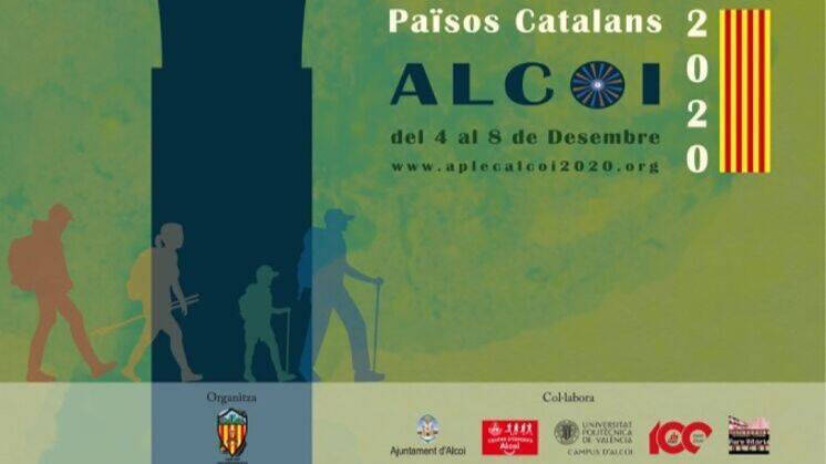 Cartel del encuentro con el logotipo del Ayuntamiento de Alcoy.