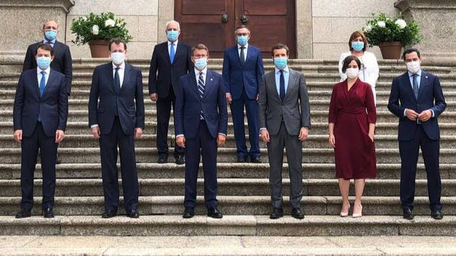 Casado, Feijóo, Rajoy, Ayuso, Moreno y otros barones