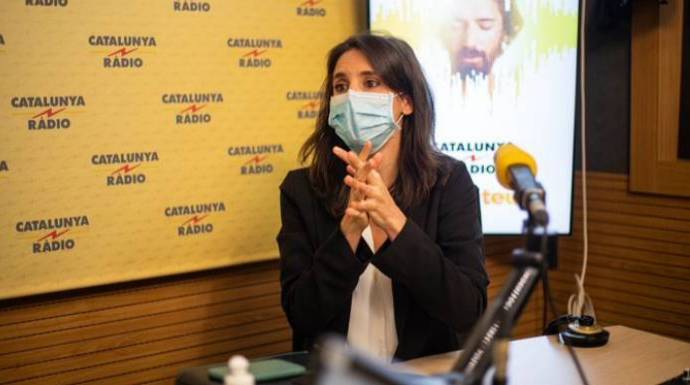 Irene Montero, este lunes en Catalunya Radio.