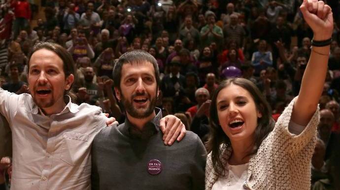 Iglesias, Del Olmo y Montero: Calvente acorrala al trío dirigente de Podemos.