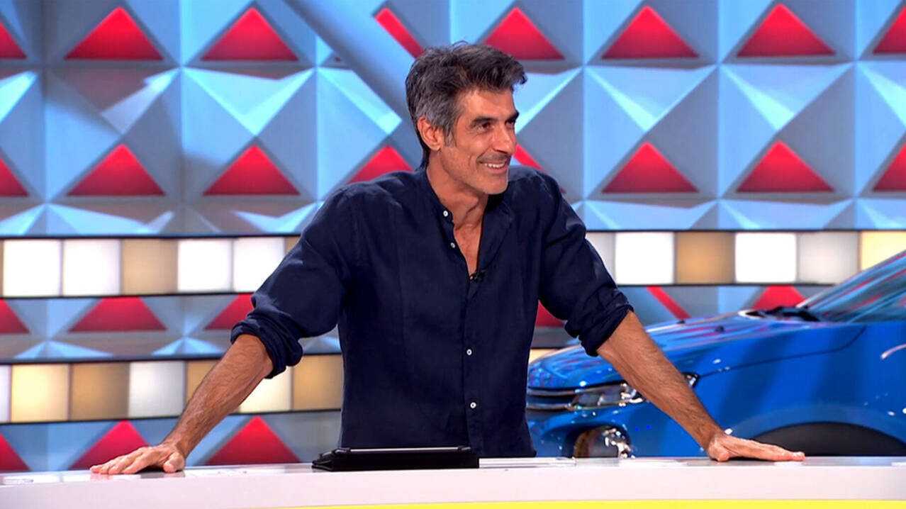 Jorge Fernández presentando "La ruleta de la suerte" en Antena 3