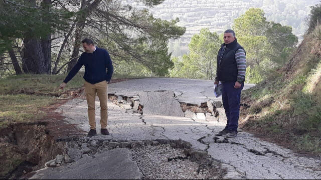 El diputado de Carreteras, Alejandro Morant, ha destacado que la Diputación de Alicante “se volcó desde el primer momento con todos los municipios afectados"