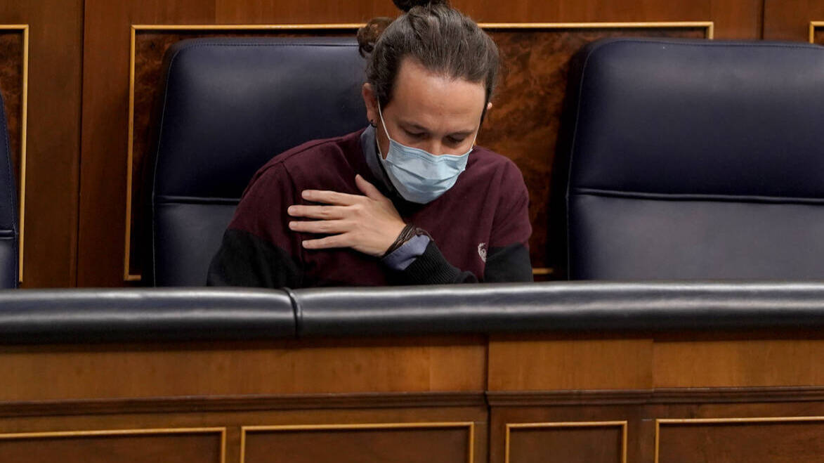 Pablo Iglesias este miércoles en el Congreso.