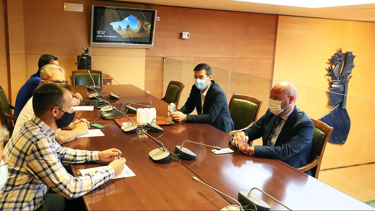 Reunión entre los responsables de la Dipitació de València y los representantes de ASOES.