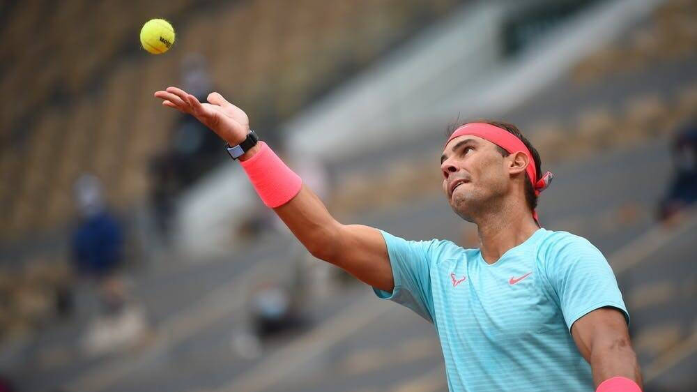 Rafa Nadal, en un momento de su encuentro de segunda ronda en Roland Garros. 