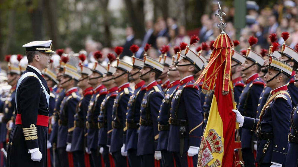 El Rey Felipe, en el desfile del 12 de octubre del año pasado