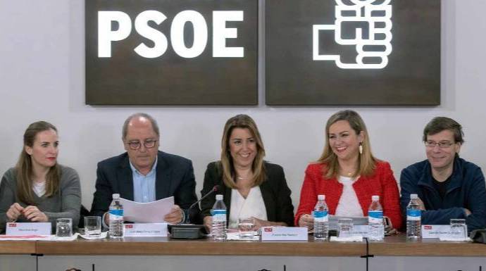 Susana Díaz, en una reunión de la ejecutiva del PSOE-A.
