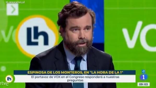 Espinosa de los Monteros en La hora de la 1 de TVE
