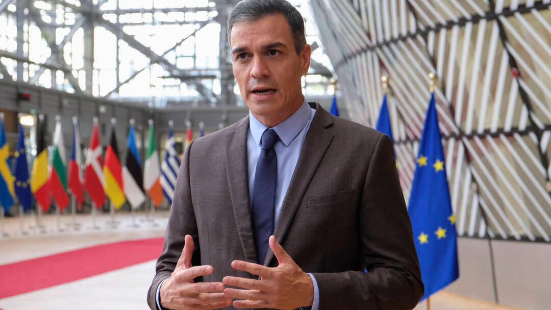 Pedro Sánchez en su visita a Bruselas