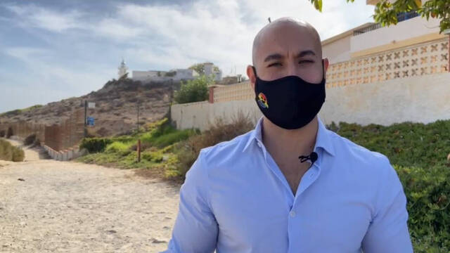 El portavoz de Unidas Podemos en Alicante ha grabado un vídeo en el entorno del Faro del Cabo de las Huertas