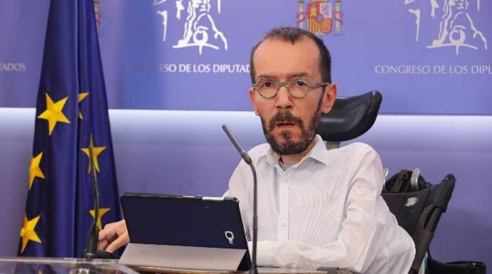 Echenique, en una de sus comparecencias en el Congreso como portavoz de Podemos.