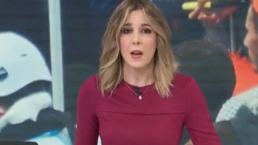 Ana Ibáñez presentando "España Directo" en TVE
