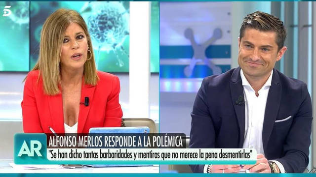 Esther Palomera, en un debate con Alfonso Merlos en Telecinco