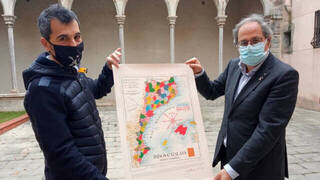 La entidad que subvencionan Ribó y Marzà patrocina el mapa de los 'països catalans'