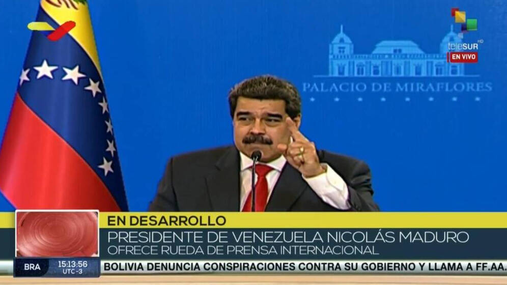 Nicolás Maduro durante su comparecencia de este martes. 