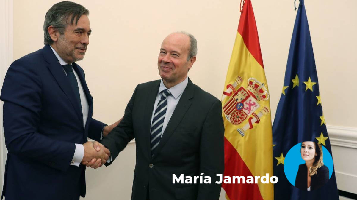 El ministro de Justicia y el interlocutor del PP y consejero del ramo en Madrid.