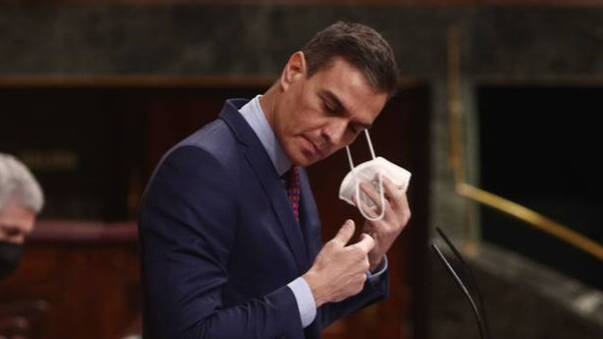 El presidente del Gobierno, Pedro Sánchez, este miércoles en el Congreso de los Diputados