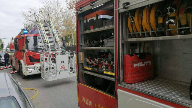 Camiones de bomberos en una de las operaciones efectuadas estos días