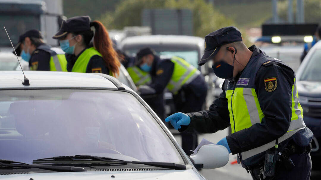 Un control policial en Galicia