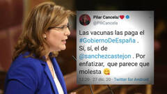 Una diputada del PSOE presume de que Pedro Sánchez paga las vacunas del COVID