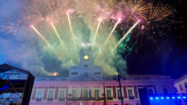 Bienvenida a 2021 desde la Puerta del Sol de Madrid