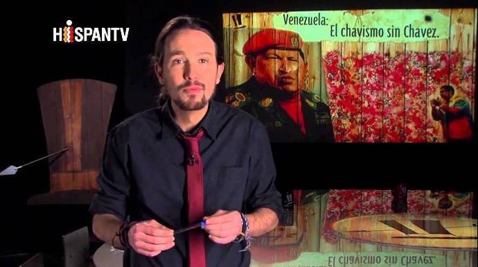Pablo Iglesias, en uno de sus programas alabando el régimen bolivariano.
