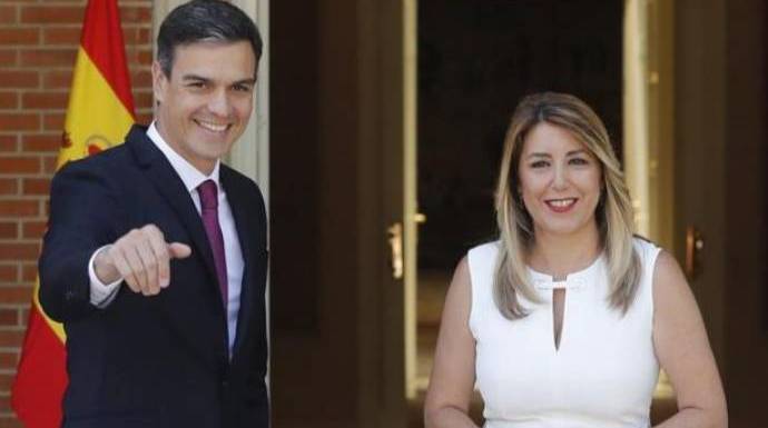 Sánchez y Susana Díaz, en una visita de la líder andaluza a Moncloa.