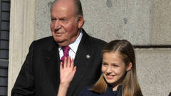 La Princesa Leonor y Don Juan Carlos en una imagen de archivo