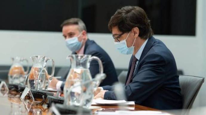 Iván Redondo e Illa, en una de las reuniones del Comité contra el coronavirus.