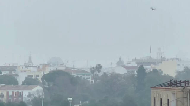 Niebla en Valencia, zona de Campanar. 