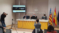 RibÃ³ durante la presentaciÃ³n de la nueva web del Ayuntamiento