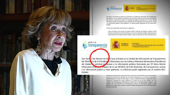 Teresa Fernández de la Vega, junto al dictamen publicado a instancia de ESdiario