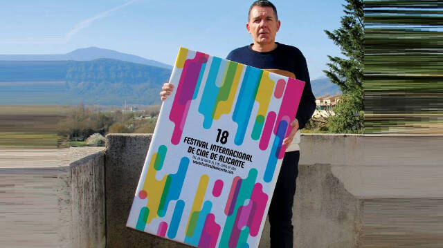 Alfredo León, autor del cartel anunciador del 18º Festival de Cine de Alicante