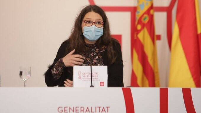Mónica Oltra en rueda de prensa
